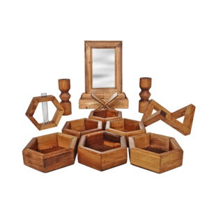 Exquise Houten Haft Seen Set Geometrisch 13-delig