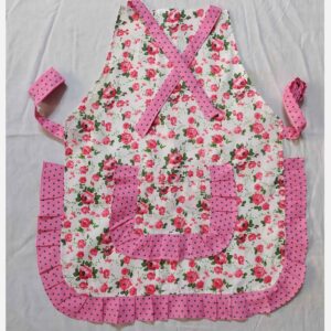 Fantasy Keukenschort met Rozenpatroon Roze