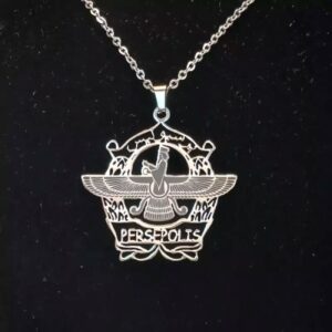 Faravahar en Persepolis Ketting RVS