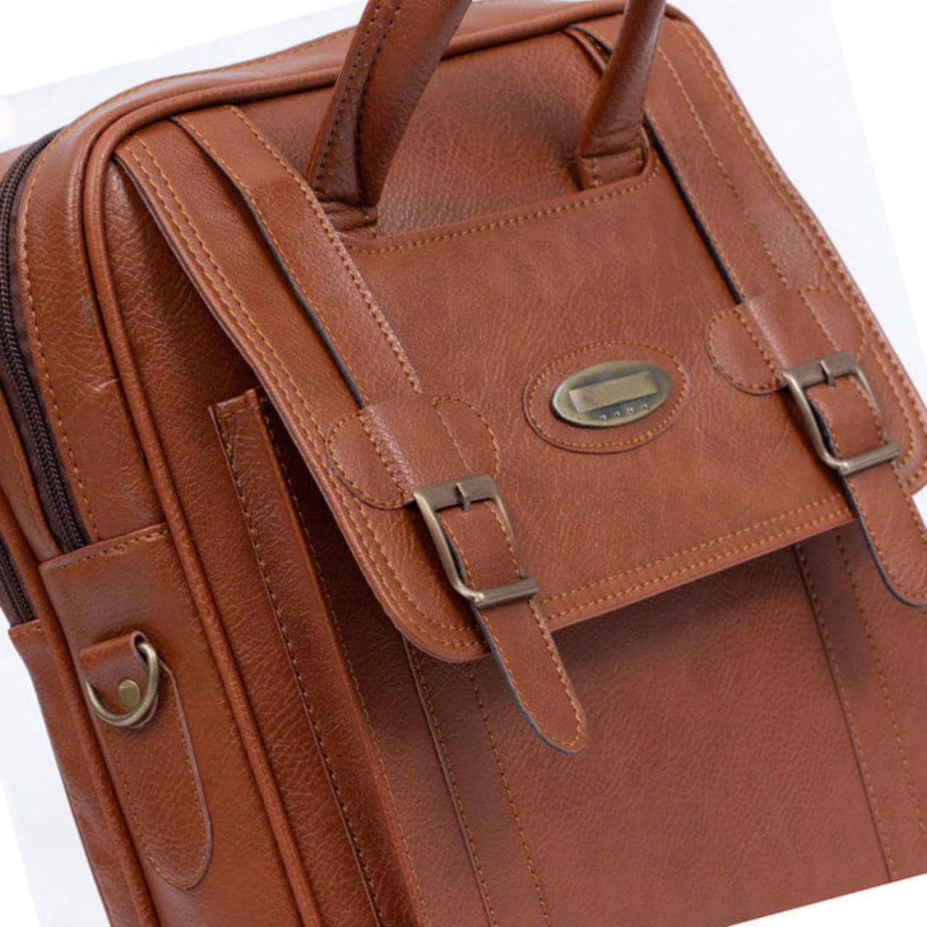 Modieuze Kunstleren Messengerbag – Klassiek Handgemaakt