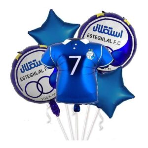 Folieballonset met Esteghlal Voetbalteamontwerp, Set van 5