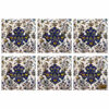 Geometrische & Door de Natuur Geïnspireerde Placemat – Vogel & Bloemenpatroon (Set van 6)
