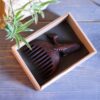 Handgesneden Houten Kam met Walvis-ontwerp