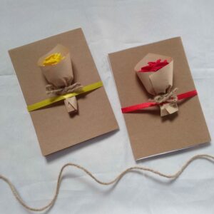 Handgeschilderde Rozen Wenskaarten (Set van 8)