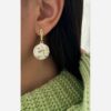 Handgemaakte Minakari Bloesem Hangers – Wit