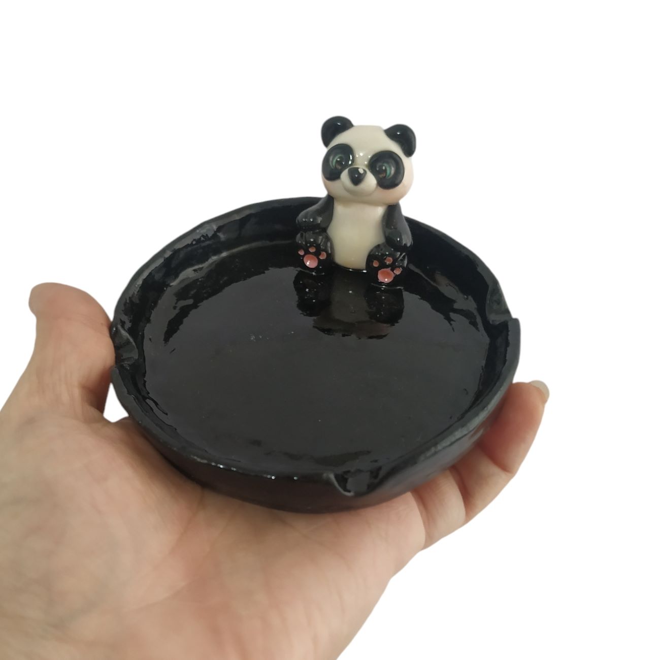 Handgemaakte Keramische Asbak Panda Ontwerp