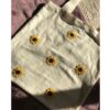 Handgemaakte Geborduurde Tote Bag – Beige Canvas