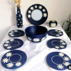 Handgemaakte Haft Seen Set – Kamille Bloempatroon