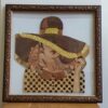 Handgemaakt Intarsia Meisje met Hoed Model Luxe Houten Kunstwerk