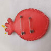 Handgemaakte Granaatappel Broche Speld – Rood