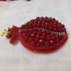 Handgemaakte Granaatappel Broche Speld – Rood