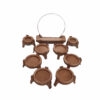 Handgemaakte Houten Haft Seen Set – Ingewikkeld Rond Ontwerp