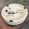 Handgemaakte Keramische Asbak met Leuk Kalligrafie Ontwerp