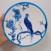 Handgemaakte Haft Seen Set – Geometrisch & Vogel Groen
