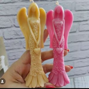Handgemaakte Sculptuurkaars – Elegante Engel (5 Stuks)