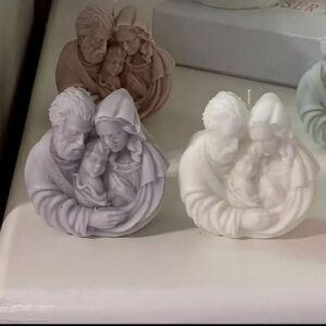 Handgemaakte Sculptuurkaars – Familie Liefde (3 Stuks)