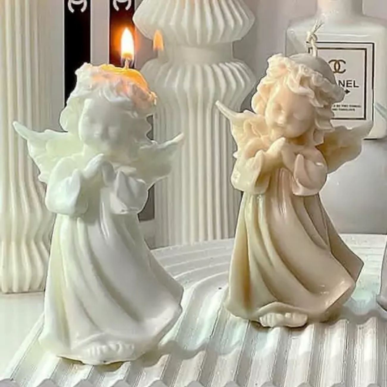 Handgemaakte Sculptuurkaars – Kleine Engel
