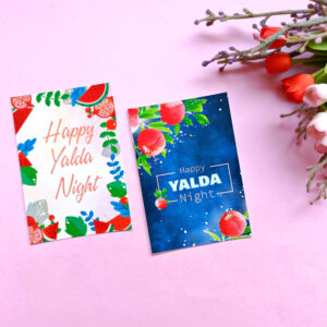 “Happy Yalda Night” Kaart met Granaatappel (x9)