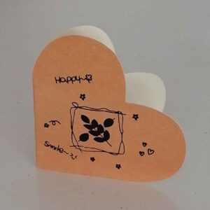 Hartpatroon “Happy” Kaart Een Moderne Viering (X10)