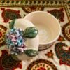 Keramische Suikerpot met Reliëfbloem (Wit)