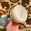 Keramische Suikerpot met Reliëfbloem (Wit)