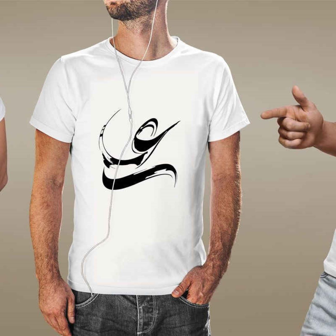 Islamitisch T-shirt voor Moslim Ali Patroon Perzische Kalligrafie