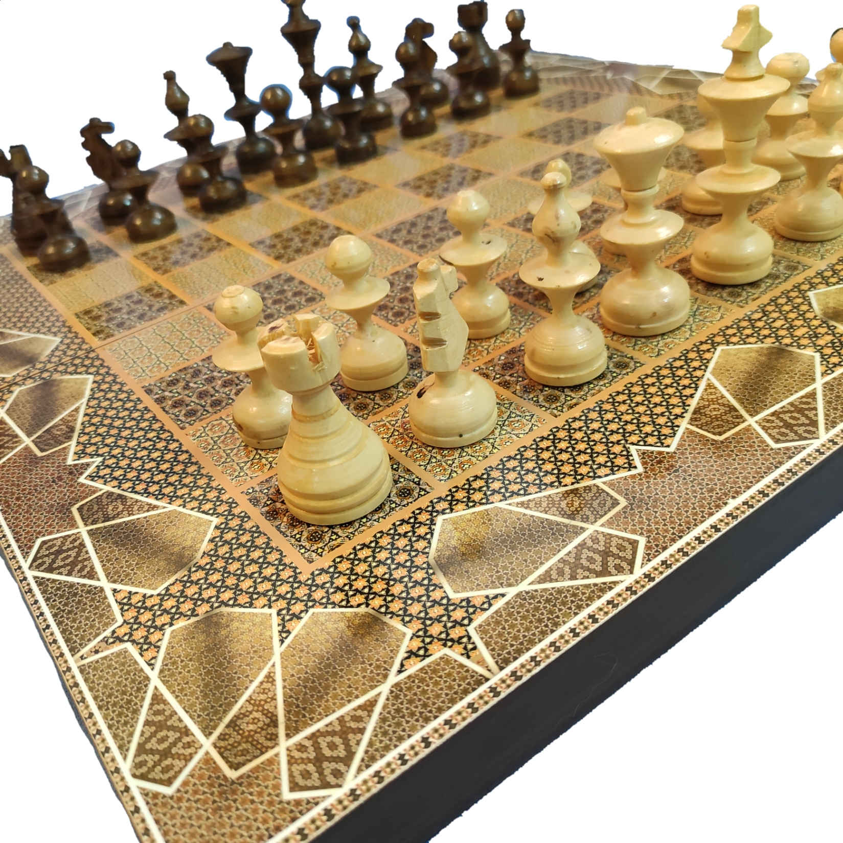 Khatamkari Schaakbord – Handgemaakt Houten Bord