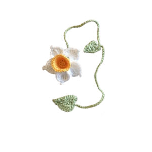 Gebreide Bloem Bladwijzer – Groen (Set van 2)