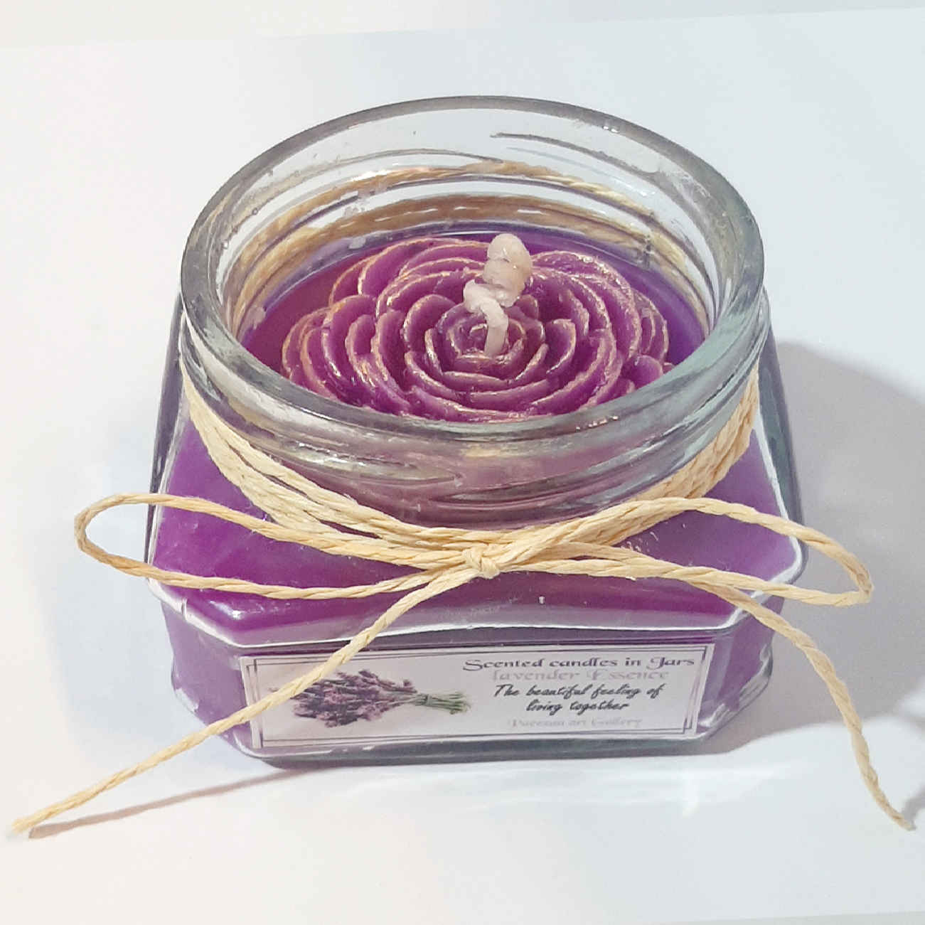 Lavendel Bliss Geurkaars in Pot – Handgemaakt