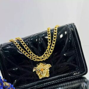 Luxe imitatie lederen handtas met kettingriem