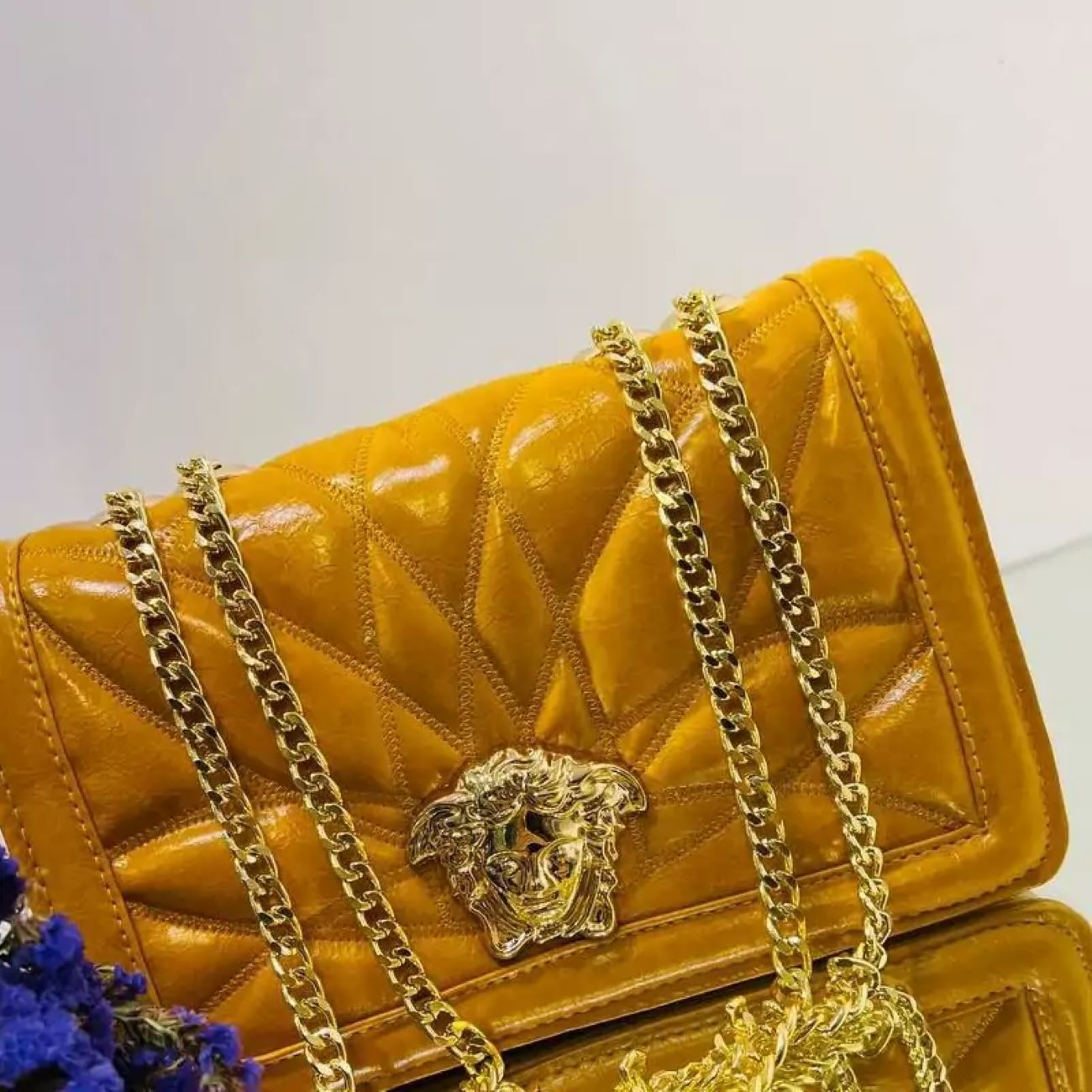 Luxe imitatie lederen handtas met kettingriem