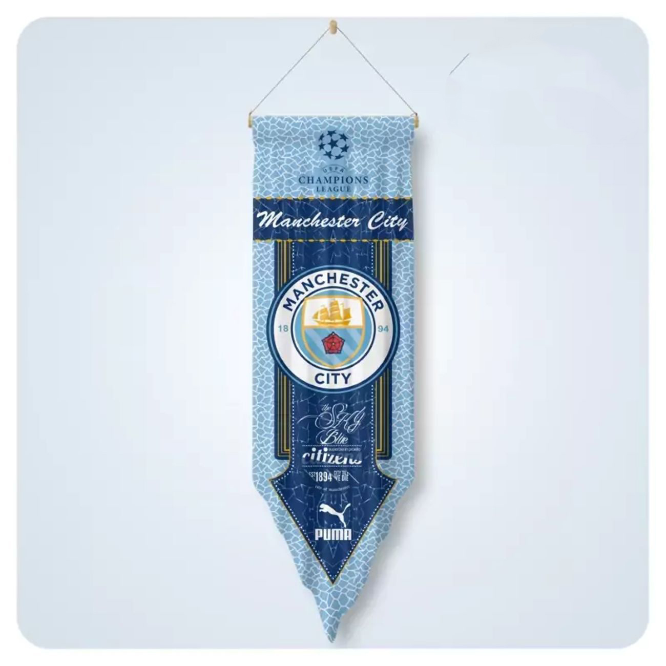Manchester City Wandtapijt – Luxe Fluweel