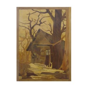 Houtinleg Kunstwerk Verlaten Huisje
