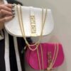Moderne Slangenleer-Look Tas met Kettingriem