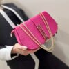 Moderne Slangenleer-Look Tas met Kettingriem