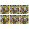 Moderne Geometrische Placemats – Perzisch Geel (Set van 6)