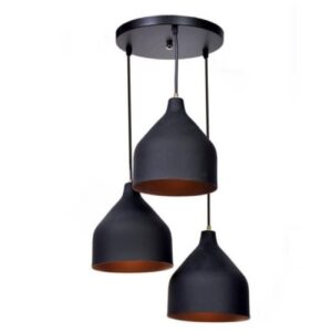 Moderne Metalen Cluster Hanglamp – Zwart