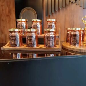 Nano-Coated Koperen Specerij Pot met Standaard (6 Stuks)