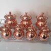 Nano-Coated Koperen Opslagpotten met Metalen Standaard (7 Stuks)