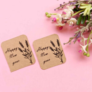 Nieuwjaarskaart Botanische Tak Kraftpapier (Set van 15)