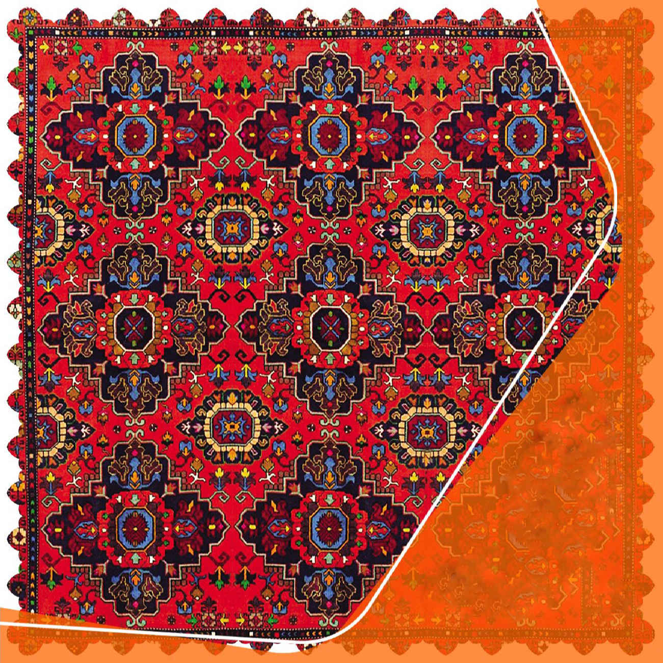 Fluwelen Tafelkleed Tijdloze Geometrie – Rood