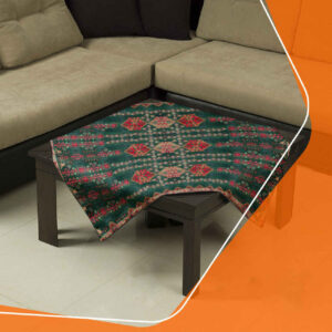Fluwelen Tafelkleed Geometrisch – Groen