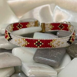 Geweven Stalen Kralenarmband voor Vrouwen – Miyoki Model