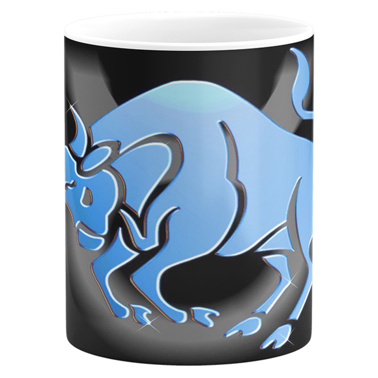 Perzische Dierenriem Mok – Ordibehesht (Stier) Zwart Design