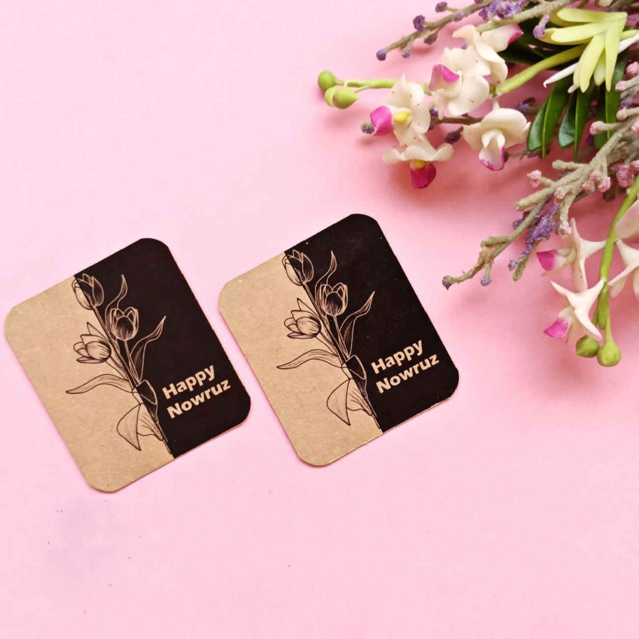 Nowruz Kaarten – Tulp Patroon (20 stuks)
