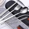 Duurzame Kampeer Servies & Bestek Set Zilver
