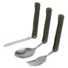 Groene Kampeer Servies & Bestek Set van 3