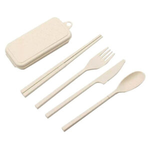 Draagbare Kampeer Servies & Bestek Set van 5