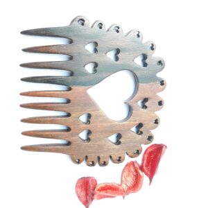 Handgesneden Houten Kam Hart – Rustieke Liefde