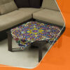 Zacht Fluwelen Tafelkleed met Levendig Blauw Bloemenpatroon